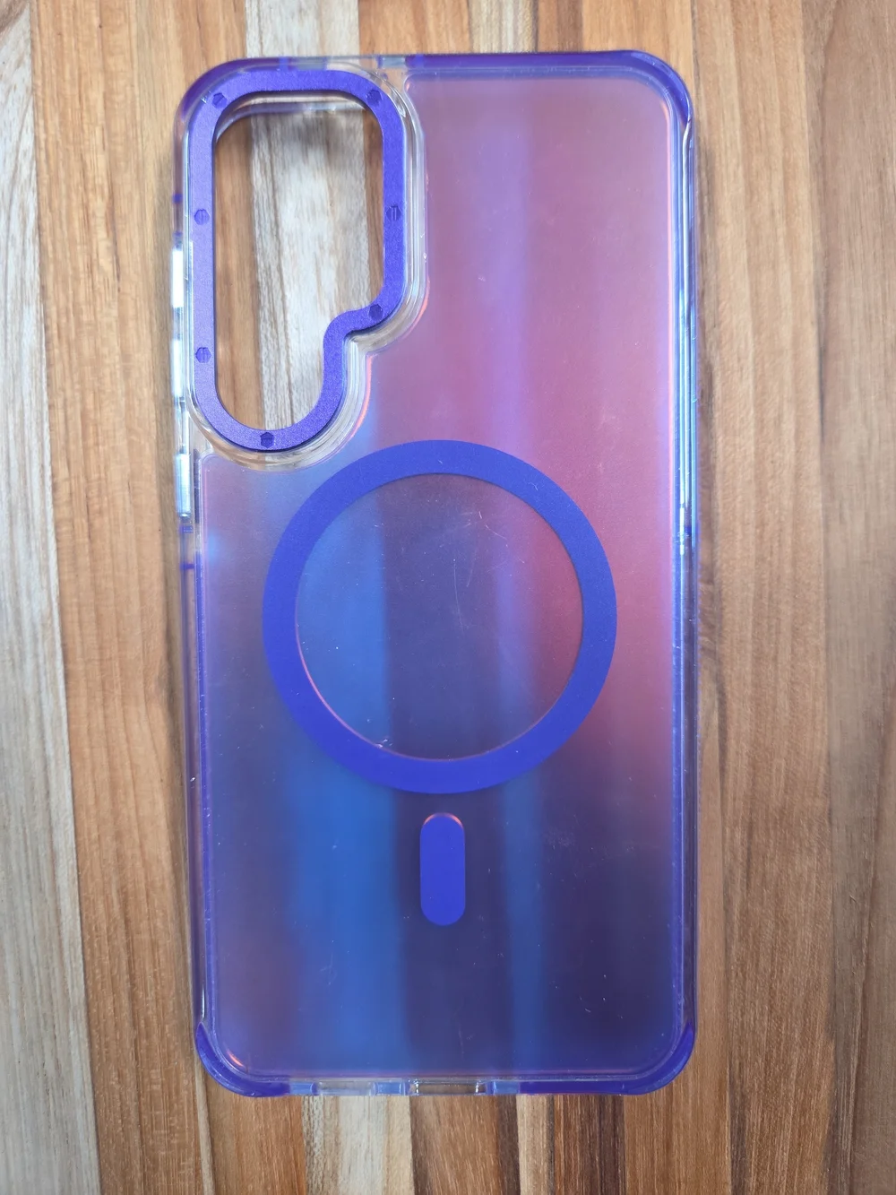 Purple Gradient MagSafe-Compatible Phone Case with Ring - Brand S21 Fe